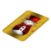 Red Snowmen op Gold Magneet (Linkerzijde)