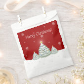 Red Snowy kerstboompjes Bedankzakje (Geknipt)