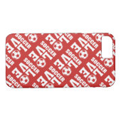 Red Soccer Love Pattern Case-Mate iPhone Case (Achterkant (Horizontaal))