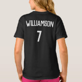 Red Soccer Shield Team, Player Name en Number T-shirt (Achterkant)