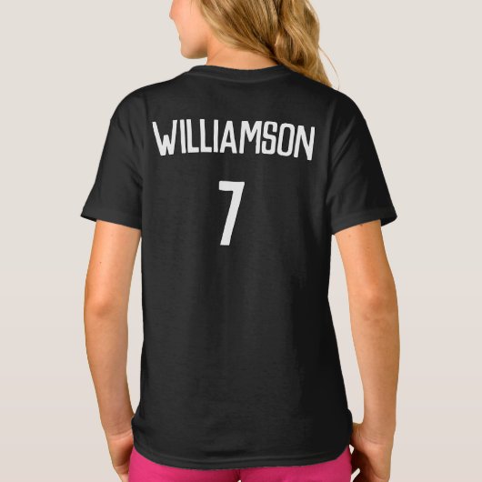 Red Soccer Shield Team, Player Name en Number T-shirt (Achterkant)