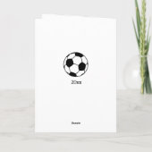 Red Soccer Sport 12th Birthday Card Kaart (Achterkant)