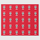Red Soccer Wrapping Paper voor Afgestudeerden Cadeaupapier (Vlak)