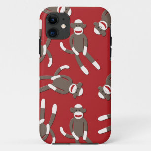 Red Sock Monkey Print Case-Mate iPhone Case