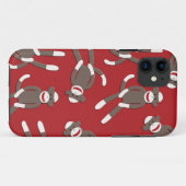 Red Sock Monkey Print Case-Mate iPhone Case (Achterkant (horizontaal))