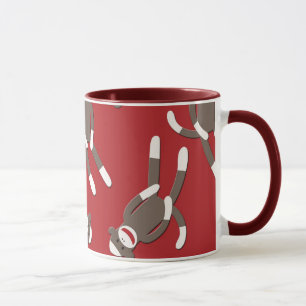 Red Sock Monkey Print Mok