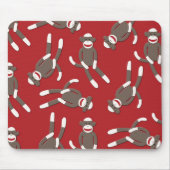 Red Sock Monkey Print Muismat (Voorkant)