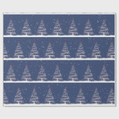 Red Socks and Baseball Ornaments On a Tree Cadeaupapier (Vlak)