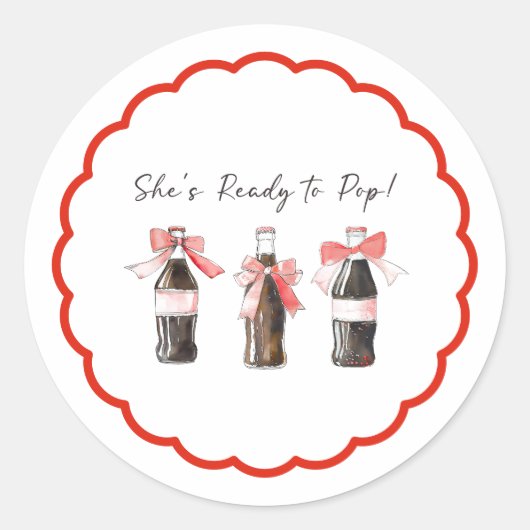 Red Soda Baby Ready to POP 3" Round Sticker (Voorkant)