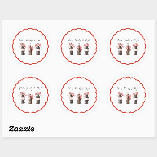 Red Soda Baby Ready to POP 3" Round Sticker (Vel)
