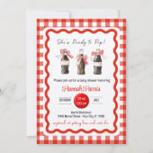 Red Soda Baby Ready to POP Baby Shower Kaart (Voorkant)