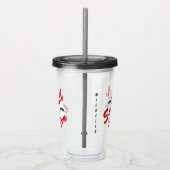 Red Softball Ma Gepersonaliseerd Acryl Drinkbeker (Rechts)