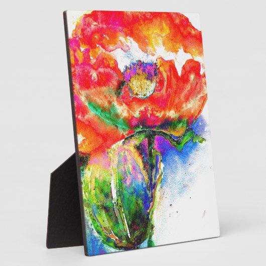 Red Solar Poppy Fotoplaat (Zijkant)