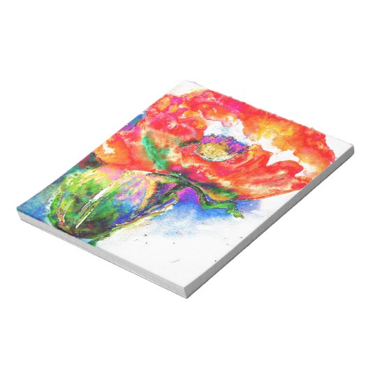 Red Solar Poppy Notitieblok (Linkerzijde)