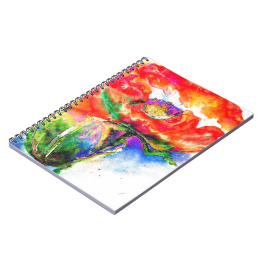 Red Solar Poppy Notitieboek (Linkerzijde)