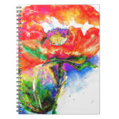 Red Solar Poppy Notitieboek (Voorkant)