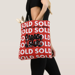 Red Sold Garage Sale Thrill of The Hunt Canvas tas