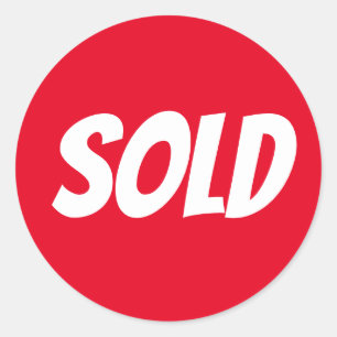 Red Sold Sticker
