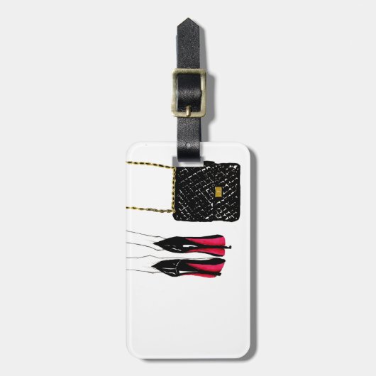 Red sole bagagelabel (Voorkant verticaal)