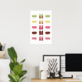 Red Soles heelt stilettos en MACARONS FLAVOREN Poster (Thuiskantoor)