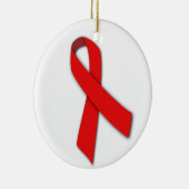 Red Solidarity Ribbon voor AIDS-patiënten Keramisch Ornament (Rechts)