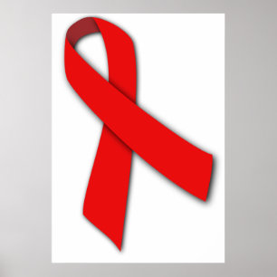 Red Solidarity Ribbon voor AIDS-patiënten Poster