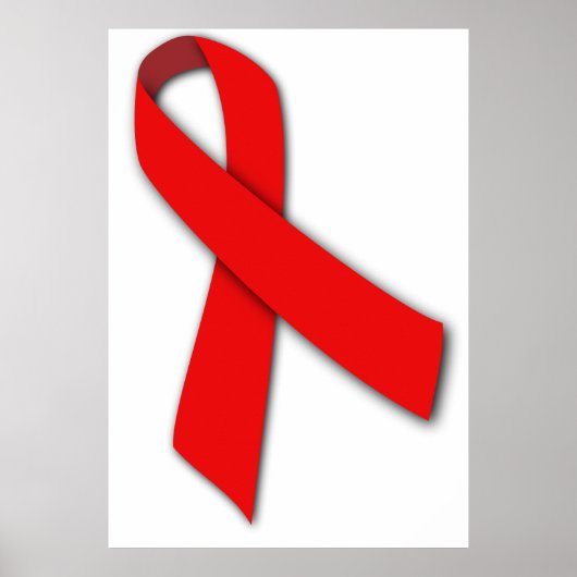 Red Solidarity Ribbon voor AIDS-patiënten Poster (Voorkant)