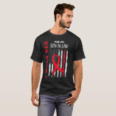 Red Son In Law Heart Disease Awareness Flag Matchi T-shirt (Voorkant volledig)