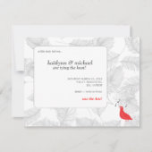 Red Songbird Save the Date Kaart (Voorkant)