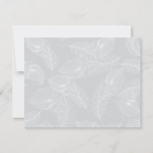 Red Songbird Save the Date Kaart (Achterkant)