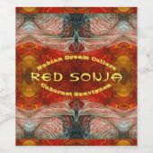 RED SONJA WIJN ETIKET (Enkel label)