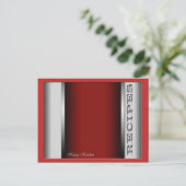 Red Sophisticated Recipe-kaarten Briefkaart (Staand voorkant)