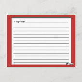 Red Sophisticated Recipe-kaarten Briefkaart (Achterkant)