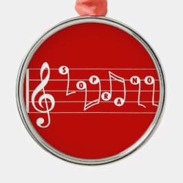Red Soprano Singer Musical Ornament