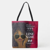 Red Sorority Black Art Tote Bag (Voorkant)