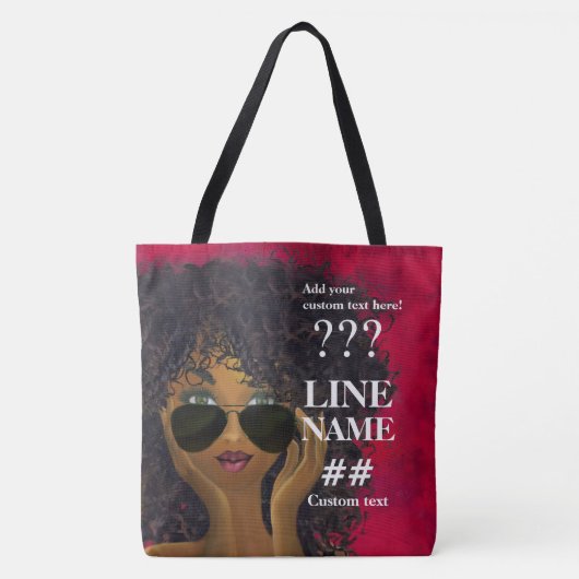 Red Sorority Black Art Tote Bag (Voorkant)