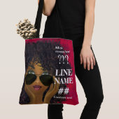 Red Sorority Black Art Tote Bag (Dichtbij)