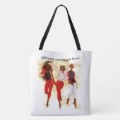 Red Sorority Black Art Tote Bag (Achterkant)