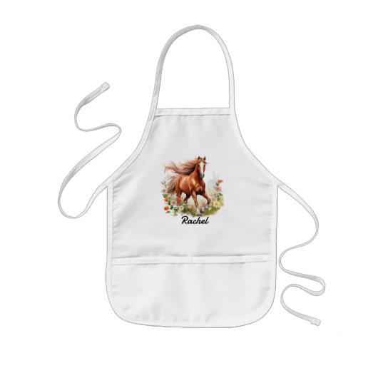 Red Sorrel Wild Horse Kinder Schort (Voorkant)
