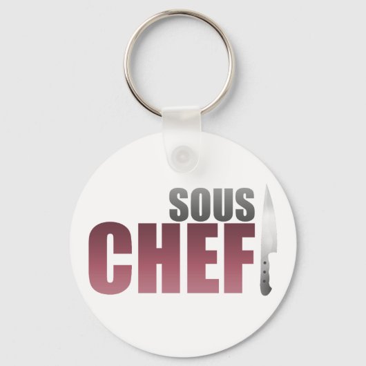 Red Sous Chef Sleutelhanger (Voorkant)