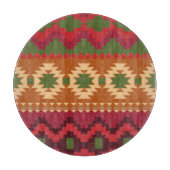 Red Southwest Pattern - westerne abstracte kunst Snijplank (Voorkant)