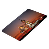 Red Space Shuttle Spaceship Atlantis op startpad Magneet (Linkerzijde)