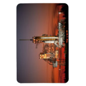 Red Space Shuttle Spaceship Atlantis op startpad Magneet (Verticaal)