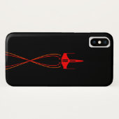 Red Spaceship Case-Mate iPhone Case (Achterkant (horizontaal))