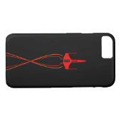Red Spaceship Case-Mate iPhone Case (Achterkant (Horizontaal))