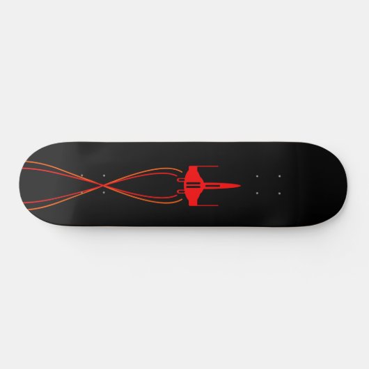 Red Spaceship Persoonlijk Skateboard (Horizontaal)
