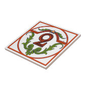 Red Spain Letter House Number Tegels Tegeltje (Zijkant)