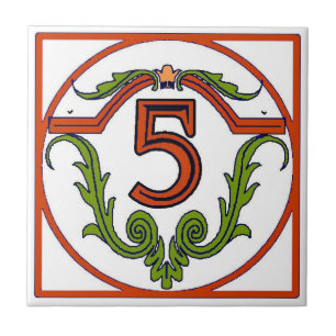 Red Spain Letter House Number Tegels Tegeltje