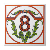 Red Spain Letter House Number Tegels Tegeltje (Voorkant)