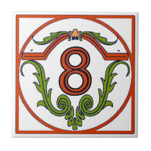 Red Spain Letter House Number Tegels Tegeltje
